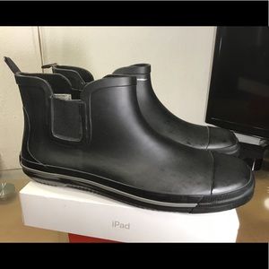 London Fog Men's Double-Gore Ankle Rain Boots.